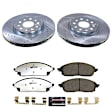 2021 Jeep Grand Cherokee L - Front Brake Disc and Pad Kit, Cross-drilled and Slotted, 5 Lugs, 13.94 in., Carbon Fiber Ceramic, Brake Code BR1 or BR2, 3.6L 6Cyl