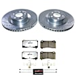 K9251-26 Front Brake Disc and Pad Kit, Cross-drilled and Slotted, 5 Lugs, 13.98 in., Carbon Fiber Ceramic