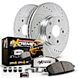 2024 Toyota Tacoma - Front Brake Disc and Pad Kit, Cross-drilled and Slotted, 6 Lugs, Carbon Fiber Ceramic, 2.4L 4Cyl, Z36 Extreme Truck And Tow