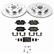 K9300 Rear Brake Disc and Pad Kit, Cross-drilled and Slotted, Carbon Fiber Ceramic