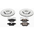 K985 Front Brake Disc and Pad Kit, Silver zinc-plated, Cross-drilled and Slotted, 5 Lugs, 301.8 mm, Carbon Fiber Ceramic, Z23 Evolution Sport Series