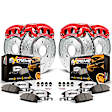 1999 Lexus LX470 - 6-Piece Kit Front and Rear, Brake Disc and Caliper Kit, Red Powdercoat Caliper, Carbon Fiber Ceramic, 5 Lugs, Z36 Extreme Truck And Tow
