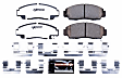 KC1301-26 2-Wheel Set Front Brake Kit With Calipers, Cross-drilled and Slotted 5 Lugs 276 mm Red Powdercoat Caliper, Carbon Fiber Ceramic, Includes (1) Disc and Pad Kit and (1) Caliper