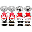 2006 Chevrolet Trailblazer - 4-Wheel Set Front and Rear, Brake Disc and Caliper Kit, Red Powdercoat Caliper, Carbon Fiber Ceramic, 6 Lugs, Z23 Evolution Sport Series