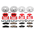 2000 Pontiac Firebird - 6-Piece Kit Front and Rear, Brake Disc and Caliper Kit, Rear Wheel Drive, Red Powdercoat Caliper, Carbon Fiber Ceramic, 5 Lugs, Z23 Evolution Sport Series