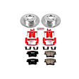 2007 Dodge Charger - 2-Wheel Set Rear, Brake Disc and Caliper Kit, RWD, Red Powdercoat Caliper, Carbon Fiber Ceramic, 5 Lugs, Z23 Evolution Sport Series