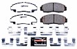 KC179C-26 2-Wheel Set Rear Brake Kit With Calipers, Cross-drilled and Slotted 5 Lugs 308 mm Red Powdercoat Caliper, Carbon Fiber Ceramic, Includes (1) Disc and Pad Kit and (1) Caliper
