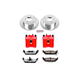 2010 Ford F-150 - Rear Brake Kit With Calipers, Silver zinc-plated, Cross-drilled and Slotted, 6 Lugs, 348 mm, 6 Stud, Carbon Fiber Ceramic, Powdercoated red, Z36 Extreme Truck And Tow