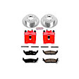 2009 Ford F-150 - Rear Brake Kit With Calipers, Silver zinc-plated, Cross-drilled and Slotted, 6 Lugs, 348 mm, 6 Stud, Carbon Fiber Ceramic, Powdercoated red, Z23 Evolution Sport Series