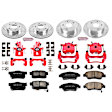 2003 Acura RSX - 6-Piece Kit Front and Rear, Brake Disc and Caliper Kit, Red Powdercoat Caliper, Carbon Fiber Ceramic, 5 Lugs, Z23 Evolution Sport Series