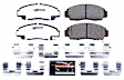 KC4603-26 2-Wheel Set Front Brake Kit With Calipers, Cross-drilled and Slotted 5 Lugs 315 mm Red Powdercoat Caliper, Carbon Fiber Ceramic, Includes (1) Disc and Pad Kit and (1) Caliper