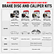 KC7941 2-Wheel Set Front Brake Kit With Calipers, Cross-drilled and Slotted 5 Lugs Red Powdercoat Caliper, Carbon Fiber Ceramic, Z23 Evolution Sport Series, Includes (1) Disc and Pad Kit and (1) Caliper