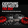 KC873-26 Front and Rear Brake Disc and Caliper Kit, Red Powdercoat Caliper, Carbon Fiber Ceramic, 5 Lugs, Z26 Street Warrior Carbon-Fiber Ceramic Series