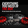 KC874-26 Front and Rear Brake Disc and Caliper Kit, Red Powdercoat Caliper, Carbon Fiber Ceramic, 5 Lugs, Z26 Street Warrior Carbon-Fiber Ceramic Series