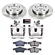 KCOE124 Rear Brake Disc and Caliper Kit, Natural Caliper, Ceramic, 5 Lugs, Z17 OE Replacement