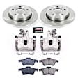 KCOE124 Rear Brake Disc and Caliper Kit, Natural Caliper, Ceramic, 5 Lugs, Z17 OE Replacement