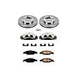 KCOE1301A 2-Wheel Set Front Brake Kit With Calipers, Plain Surface 5 Lugs 276 mm Natural Caliper, Ceramic, Z17 OE Replacement, Includes (1) Brake Disc and Pad Kit and (2) Brake Caliper
