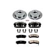 KCOE1440 2-Wheel Set Rear Brake Kit With Calipers, Plain Surface 5 Lugs 278 mm Natural Caliper, Ceramic, Z17 OE Replacement, Includes (1) Brake Disc and Pad Kit and (2) Brake Caliper