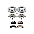 KCOE1524 2-Wheel Set Front Brake Kit With Calipers, Plain Surface 8 Lugs 317 mm Natural Caliper, Ceramic, OE Replacement, Includes (1) Brake Disc and Pad Kit and (2) Brake Caliper