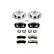 KCOE1558 2-Wheel Set Rear Brake Kit With Calipers, Plain Surface 5 Lugs 278 mm Natural Caliper, Ceramic, OE Replacement, Includes (1) Brake Disc and Pad Kit and (2) Brake Caliper