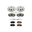KCOE1604 Front Brake Disc and Caliper Kit, Natural Caliper, Ceramic, 4 Lugs, Z17 OE Replacement