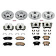 2011 Chrysler 300 - Front and Rear Brake Kit With Calipers, Natural Finish, Plain Surface, 5 Lugs, Front-320 mm/Rear-320 mm, 1 Piston Front Calipers, Ceramic, Natural, Z17 OE Replacement
