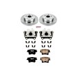 KCOE1719 2-Wheel Set Rear Z17 OE Replacement Brake Kit With Calipers, Natural Caliper, Ceramic, 5 Lugs