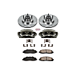 KCOE1914A 2-Wheel Set Front Brake Kit With Calipers, Plain Surface 5 Lugs 308 mm Natural Caliper, Ceramic, Z17 OE Replacement, Includes (1) Brake Disc and Pad Kit and (2) Brake Caliper