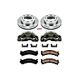 KCOE2020 2-Wheel Set Front Brake Kit With Calipers, Plain Surface 8 Lugs 324 mm Natural Caliper, Ceramic, Z17 OE Replacement, Includes (1) Brake Disc and Pad Kit and (2) Brake Caliper