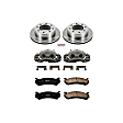 KCOE2041 2-Wheel Set Rear Brake Kit With Calipers, Plain Surface 8 Lugs 330 mm Natural Caliper, Ceramic, Z17 OE Replacement, Includes (1) Brake Disc and Pad Kit and (2) Brake Caliper
