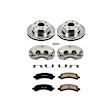 KCOE2047 2-Wheel Set Rear Brake Kit With Calipers, Plain Surface 6 Lugs 330 mm Natural Caliper, Ceramic, Z17 OE Replacement, Includes (1) Brake Disc and Pad Kit and (2) Brake Caliper