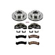 KCOE2071 2-Wheel Set Front Brake Kit With Calipers, Plain Surface 8 Lugs 325 mm Natural Caliper, Ceramic, Z17 OE Replacement, Includes (1) Brake Disc and Pad Kit and (2) Brake Caliper