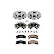 KCOE2149 2-Wheel Set Front Brake Kit With Calipers, Plain Surface 5 Lugs 305 mm Natural Caliper, Ceramic, Z17 OE Replacement, Includes (1) Brake Disc and Pad Kit and (2) Brake Caliper