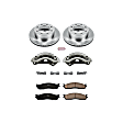 KCOE2203 2-Wheel Set Front Brake Kit With Calipers, Plain Surface 8 Lugs 353 mm Natural Caliper, Ceramic, Z17 OE Replacement, Includes (1) Brake Disc and Pad Kit and (2) Brake Caliper