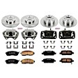 2006 Nissan Altima - Front and Rear Brake Kit With Calipers, Natural Finish, Plain Surface, 5 Lugs, Front-296 mm/Rear-291.3 mm, Ceramic, Natural, Z17 OE Replacement
