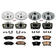 2007 Acura TL - Front and Rear Brake Kit With Calipers, Natural Finish, Plain Surface, 5 Lugs, Front-299.9 mm/Rear-282 mm, 1 Piston Front Calipers, Ceramic, Natural, Z17 OE Replacement