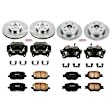 2006 Scion tC - Front and Rear Brake Kit With Calipers, Natural Finish, Plain Surface, 5 Lugs, Front-275 mm/Rear-268 mm, Ceramic, Natural, Z17 OE Replacement