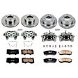2002 Toyota Sequoia - 6-Piece Kit Front and Rear, Brake Disc and Caliper Kit, Models with front caliper casting # 13WL, Natural Caliper, Ceramic, 6 Lugs, Z17 OE Replacement
