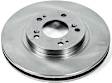 KCOE2386 2-Wheel Set Front Brake Kit With Calipers, Plain Surface 5 Lugs 261.6 mm Natural Caliper, Ceramic, Z17 OE Replacement, Includes (1) Brake Disc and Pad Kit and (2) Brake Caliper