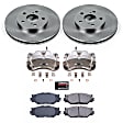 2009 Lexus IS250 - Front Brake Kit With Calipers, Natural Finish, Plain Surface, 5 Lugs, 296 mm, with Front Caliper Casting # 60-28, Ceramic, Natural, Z17 OE Replacement