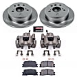 KCOE2418 Rear Brake Disc and Caliper Kit, Natural Caliper, Ceramic, 5 Lugs, Z17 OE Replacement