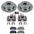 KCOE2418 Rear Brake Disc and Caliper Kit, Natural Caliper, Ceramic, 5 Lugs, Z17 OE Replacement