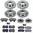 2003 Lexus GX470 - 4-Wheel Set Front and Rear, Brake Disc and Caliper Kit, Natural Caliper, Ceramic, 6 Lugs, Z17 OE Replacement