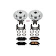 KCOE2427A 2-Wheel Set Rear Brake Kit With Calipers, Plain Surface 5 Lugs 308 mm Natural Caliper, Ceramic, Z17 OE Replacement, Includes (1) Brake Disc and Pad Kit and (2) Brake Caliper