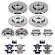 2004 Volvo XC90 - 6-Piece Kit Front and Rear, Brake Disc and Caliper Kit, Models with 316mm front rotors, Natural Caliper, Ceramic, 5 Lugs, Z17 OE Replacement