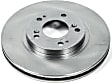 KCOE2840 Front and Rear Brake Disc and Caliper Kit, Plain Surface, 5 Lugs, Ceramic, Z17 OE Replacement