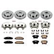 2012 Chrysler 300 - Front and Rear Brake Kit With Calipers, Natural Finish, Plain Surface, 5 Lugs, Front-344.9 mm/Rear-320 mm, AWD,  Models with 2 piston front calipers, Ceramic, Natural, Z17 OE Replacement