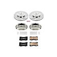 KCOE2915A 2-Wheel Set Front Brake Kit With Calipers, Plain Surface 5 Lugs 355 mm Natural Caliper, Ceramic, Z17 OE Replacement, Includes (1) Brake Disc and Pad Kit and (2) Brake Caliper