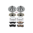 KCOE2936 2-Wheel Set Front Brake Kit With Calipers, Plain Surface 5 Lugs 301.2 mm Natural Caliper, Ceramic, Z17 OE Replacement, Includes (1) Brake Disc and Pad Kit and (2) Brake Caliper