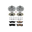 KCOE2936 2-Wheel Set Front Brake Kit With Calipers, Plain Surface 5 Lugs 301.2 mm Natural Caliper, Ceramic, Z17 OE Replacement, Includes (1) Brake Disc and Pad Kit and (2) Brake Caliper